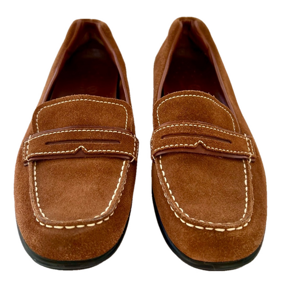 Cole Haan Drivers Brown Size 10 Loafers Suede Leather Waterproof NikeAir - Picture 4 of 15